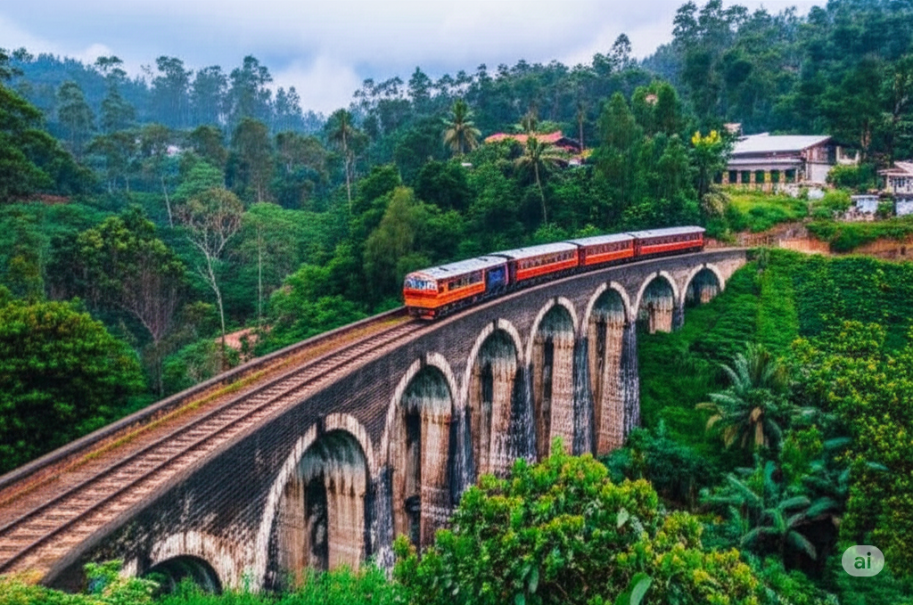 Nine Arch Bridge in Ella, Sri Lanka
